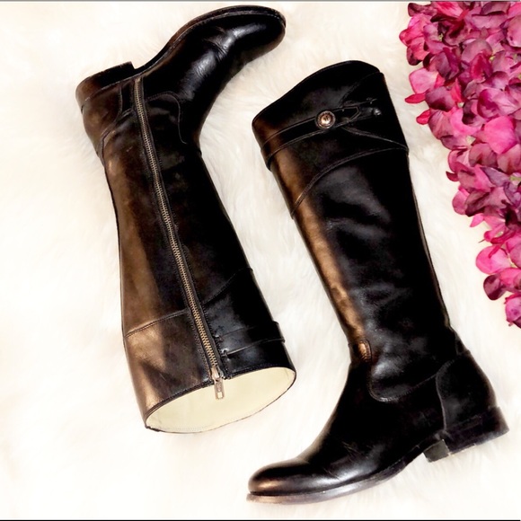 FRYE Black Leather Tall Boot - Picture 5 of 8